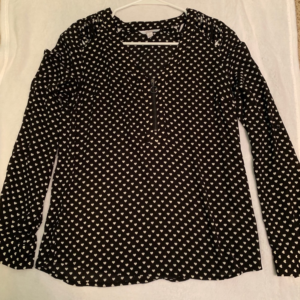 Candie’s Heart Blouse Size S